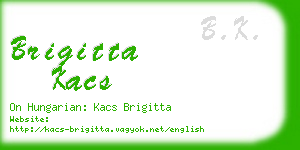 brigitta kacs business card